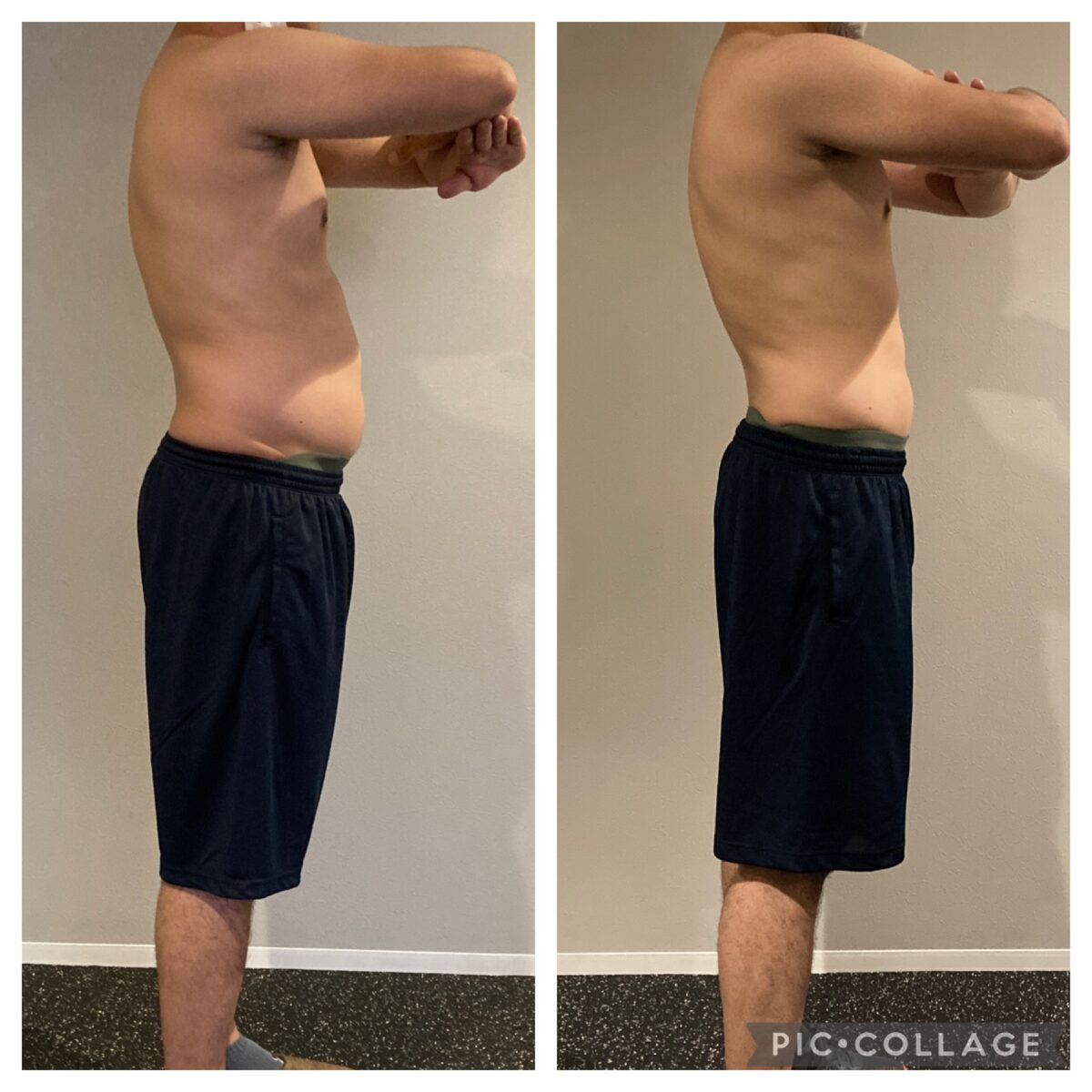 30代　男性　体組成計記録&before /afterお写真