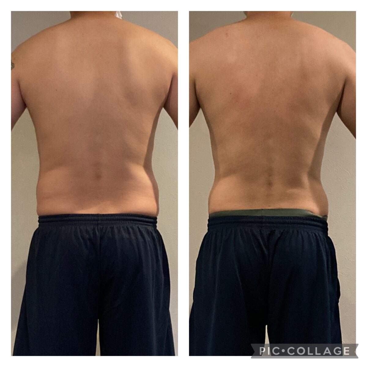 30代　男性　体組成計記録&before /afterお写真