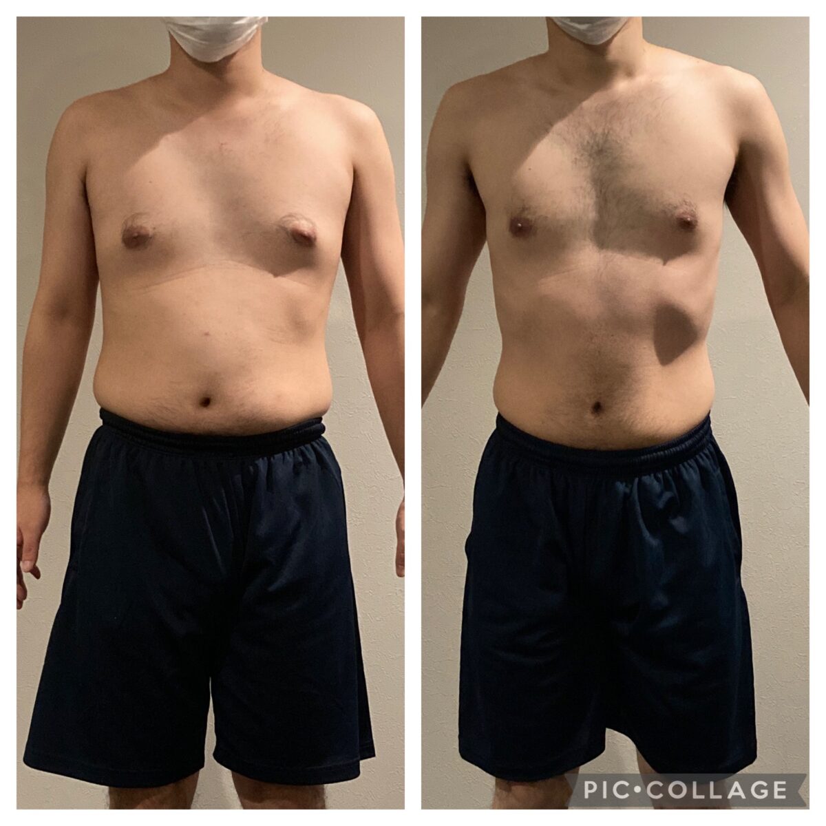 20代　男性ビフォーアフターお写真　FOR”ME”GYM