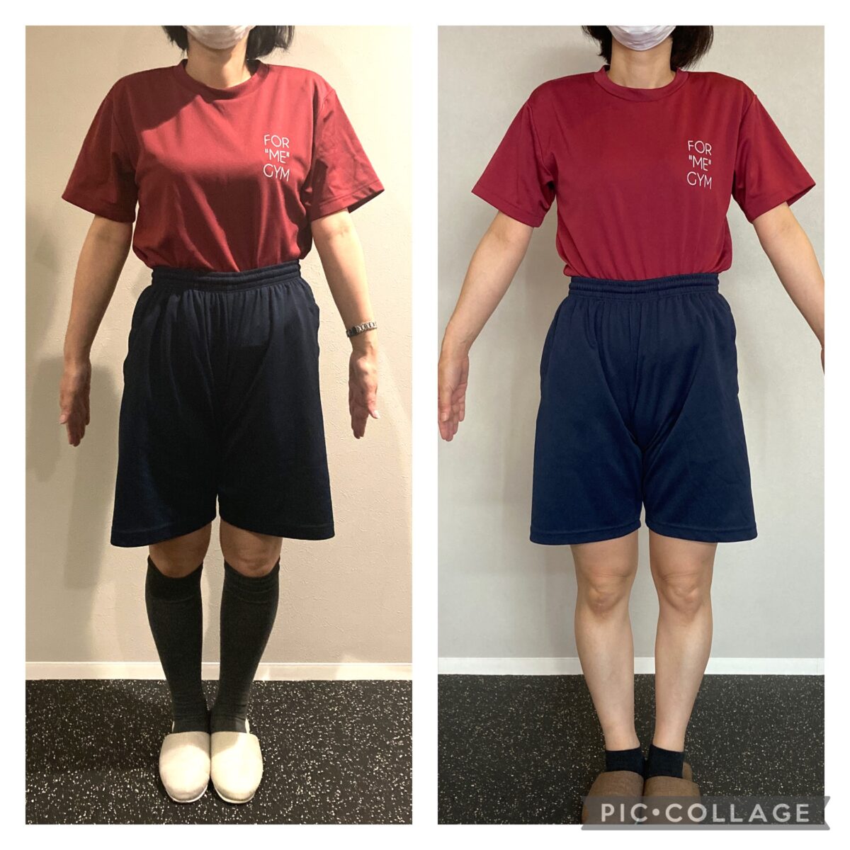 40代　女性　ビフォー/アフター　FOR “ME” GYM大曽根