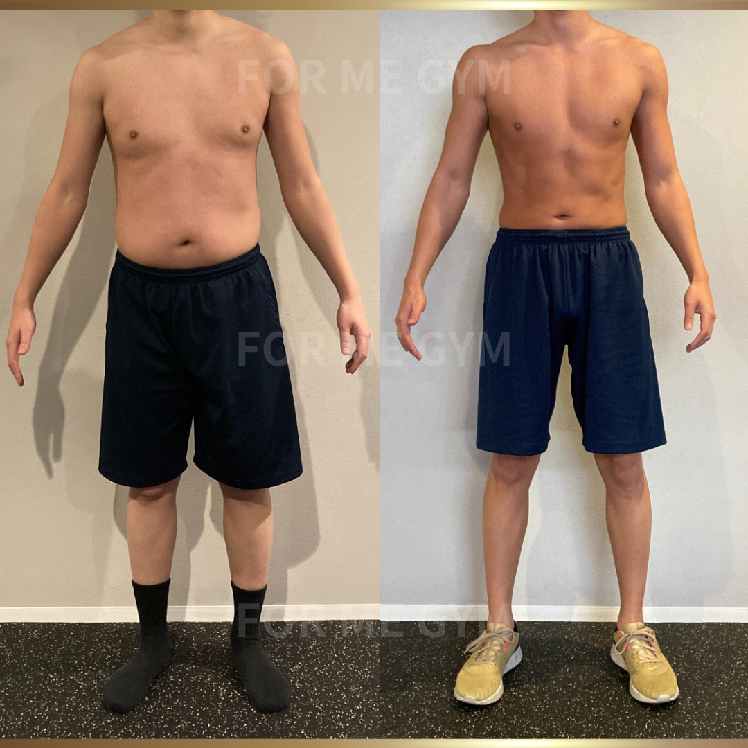30代 男性ビフォーアフター〈自社HPモデルになるためのボディデザイン〉