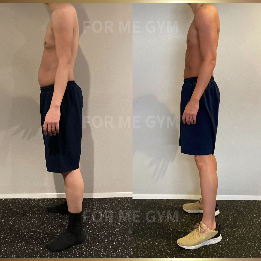 30代 男性ビフォーアフター〈自社HPモデルになるためのボディデザイン〉