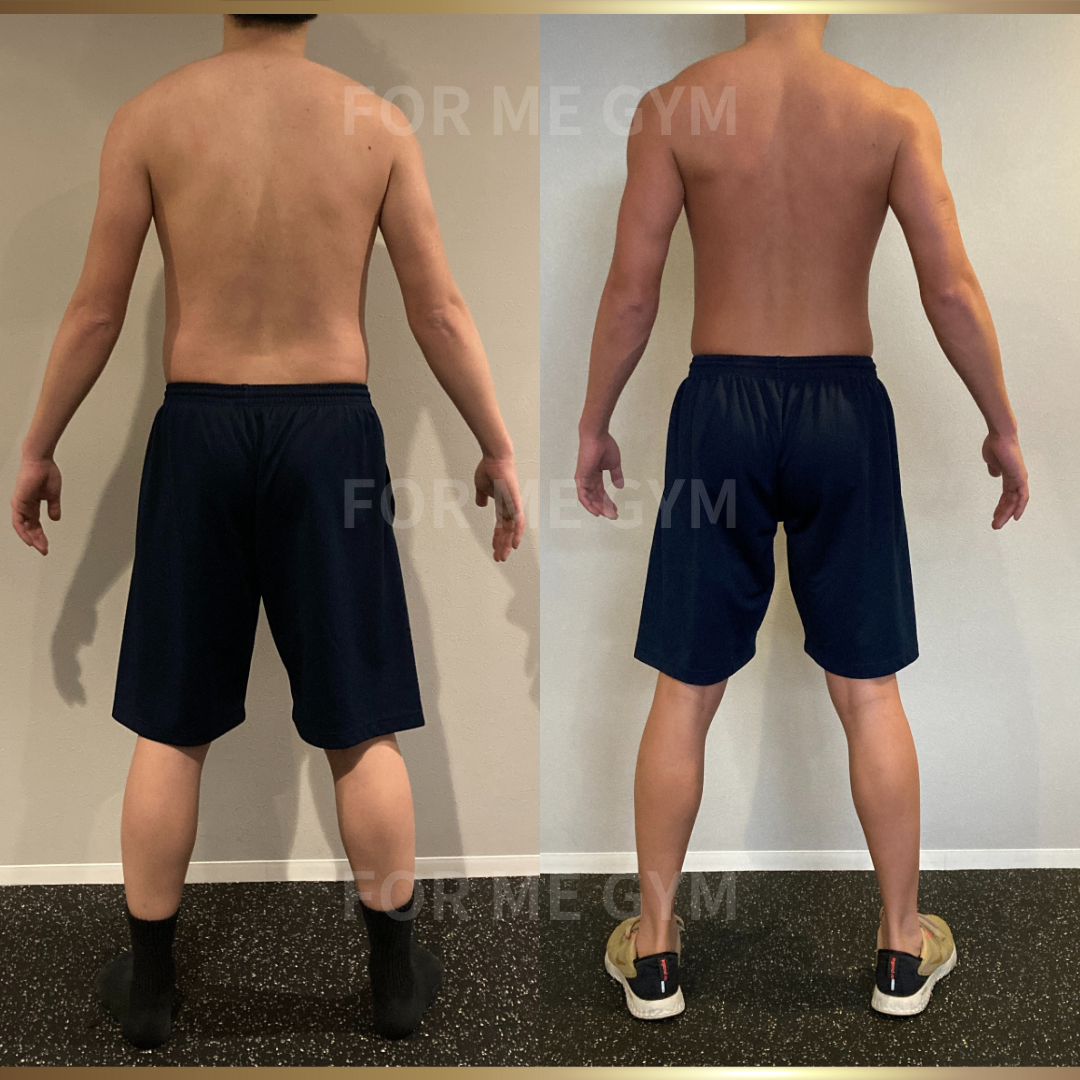 30代 男性ビフォーアフター〈自社HPモデルになるためのボディデザイン〉